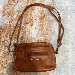 MultiSac Women's Women's Mini Dynamic Crossbody Bag, Cognac, One Size